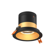 DALS Lighting - RC04-CC-35-RGGD-TBK - 4in Modular Downlight, 5CCT, 35 degree Beam Angle, Regressed, Gold, Black Trim