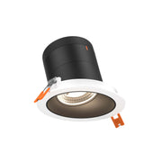 DALS Lighting - RC04-CC-35-SLBK-TWH - 4in Modular Downlight, 5CCT, 35 degree Beam Angle, Slope Ceiling, Black, White Trim