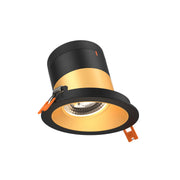 DALS Lighting - RC04-CC-35-SLGD-TBK - 4in Modular Downlight, 5CCT, 35 degree Beam Angle, Slope Ceiling, Gold, Black Trim