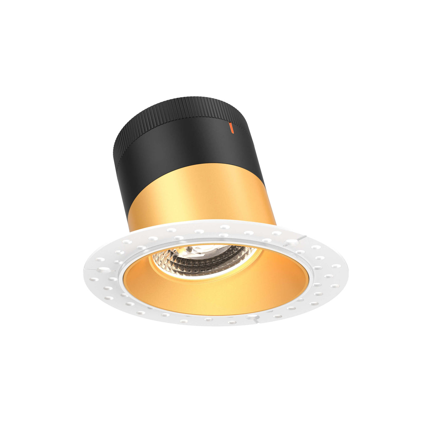 DALS Lighting - RC04-CC-35-SLGD-TL - 4in Modular Downlight, 5CCT, 35 degree Beam Angle, Slope Ceiling, Gold,Trimless