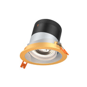 DALS Lighting - RC04-CC-60-GMBAZ-TGD - 4in Modular Downlight, 5CCT, 60 degree Beam Angle, Gimbal Reflector, Alzak, Gold trim