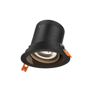 DALS Lighting - RC04-CC-60-GMBBK-TBK - 4in Modular Downlight, 5CCT, 60 degree Beam Angle, Gimbal Reflector, Black, Black trim