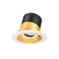 DALS Lighting - RC04-CC-60-GMBGD-TL - 4in Modular Downlight, 5CCT, 60 degree Beam Angle, Gimbal Reflector, Gold, Trimless