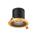 DALS Lighting - RC04-CC-60-RGBK-TGD - 4in Modular Downlight, 5CCT, 60 degree Beam Angle, Regressed, Black, Gold Trim