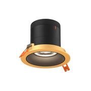 DALS Lighting - RC04-CC-60-RGBK-TGD - 4in Modular Downlight, 5CCT, 60 degree Beam Angle, Regressed, Black, Gold Trim