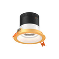 DALS Lighting - RC04-CC-60-RGWH-TGD - 4in Modular Downlight, 5CCT, 60 degree Beam Angle, Regressed, White, Gold Trim