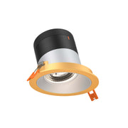 DALS Lighting - RC04-CC-60-SLAZ-TGD - 4in Modular Downlight, 5CCT, 60 degree Beam Angle, Slope Ceiling, Alzak, Gold Trim