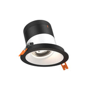 DALS Lighting - RC04-CC-60-SLWH-TBK - 4in Modular Downlight, 5CCT, 60 degree Beam Angle, Slope Ceiling, White, Black Trim