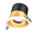 DALS Lighting - RC06-CC-20-GMBGD-TWH - 6in Modular Downlight, 5CCT, 20 degree Beam Angle, Gimbal Reflector, Gold, White trim