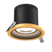 DALS Lighting - RC06-CC-20-RGBK-TGD - 6in Modular Downlight, 5CCT, 20 degree Beam Angle, Regressed, Black, Gold Trim