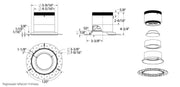 DALS Lighting - RC06-CC-20-RGGD-TL - 6in Modular Downlight, 5CCT, 20 degree Beam Angle, Regressed, Gold,Trimless