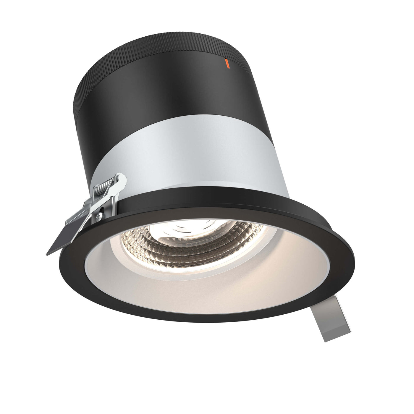 DALS Lighting - RC06-CC-20-SLAZ-TBK - 6in Modular Downlight, 5CCT, 20 degree Beam Angle, Slope Ceiling, Alzak, Black Trim
