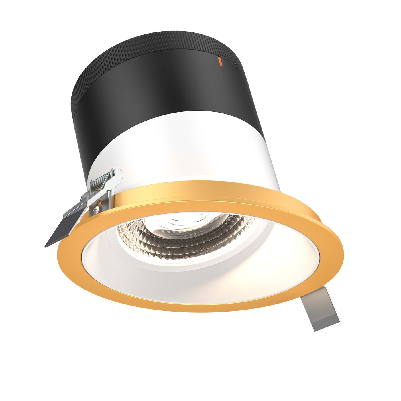 DALS Lighting - RC06-CC-20-SLWH-TGD - 6in Modular Downlight, 5CCT, 20 degree Beam Angle, Slope Ceiling, White, Gold Trim