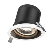DALS Lighting - RC06-CC-35-GMBBK-TWH - 6in Modular Downlight, 5CCT, 35 degree Beam Angle, Gimbal Reflector, Black, White trim