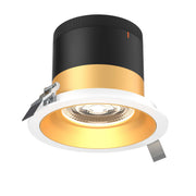 DALS Lighting - RC06-CC-35-RGGD-TWH - 6in Modular Downlight, 5CCT, 35 degree Beam Angle, Regressed, Gold, White Trim