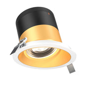 DALS Lighting - RC06-CC-35-SLGD-TWH - 6in Modular Downlight, 5CCT, 35 degree Beam Angle, Slope Ceiling, Gold, White Trim