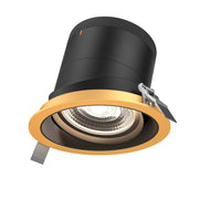 DALS Lighting - RC06-CC-60-GMBBK-TGD - 6in Modular Downlight, 5CCT, 60 degree Beam Angle, Gimbal Reflector, Black, Gold trim