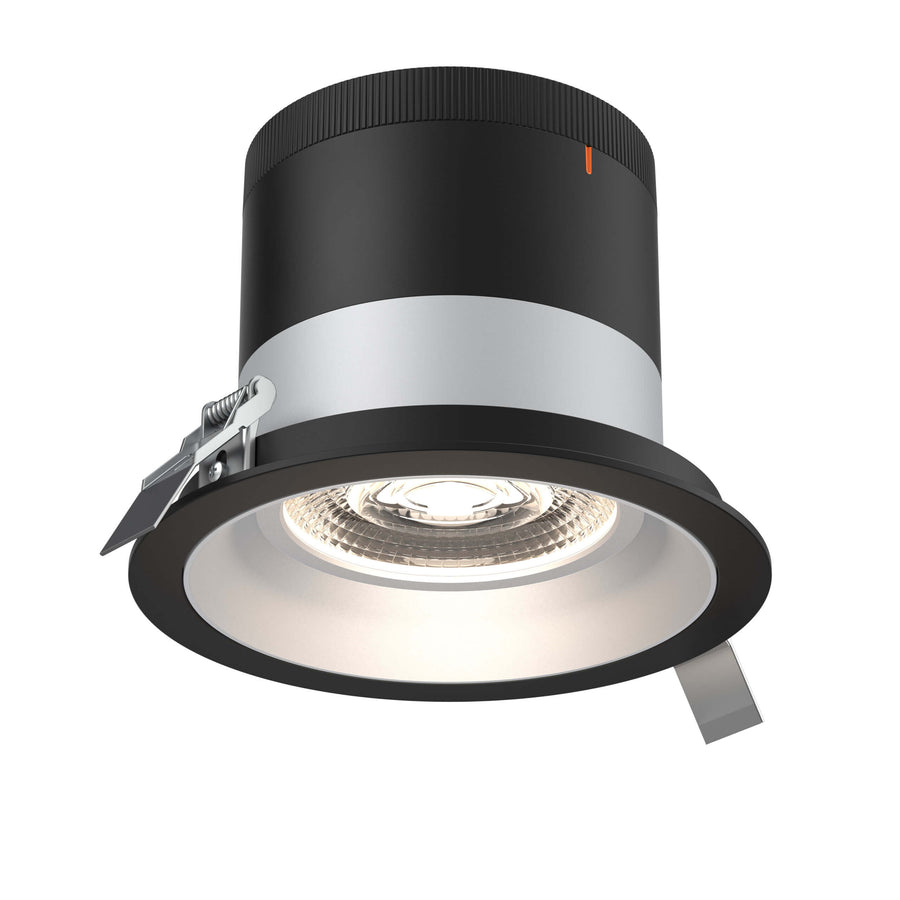 DALS Lighting - RC06-CC-60-RGAZ-TBK - 6in Modular Downlight, 5CCT, 60 degree Beam Angle, Regressed, Alzak, Black Trim