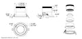 DALS Lighting - RC06-CC-60-RGAZ-TBK - 6in Modular Downlight, 5CCT, 60 degree Beam Angle, Regressed, Alzak, Black Trim