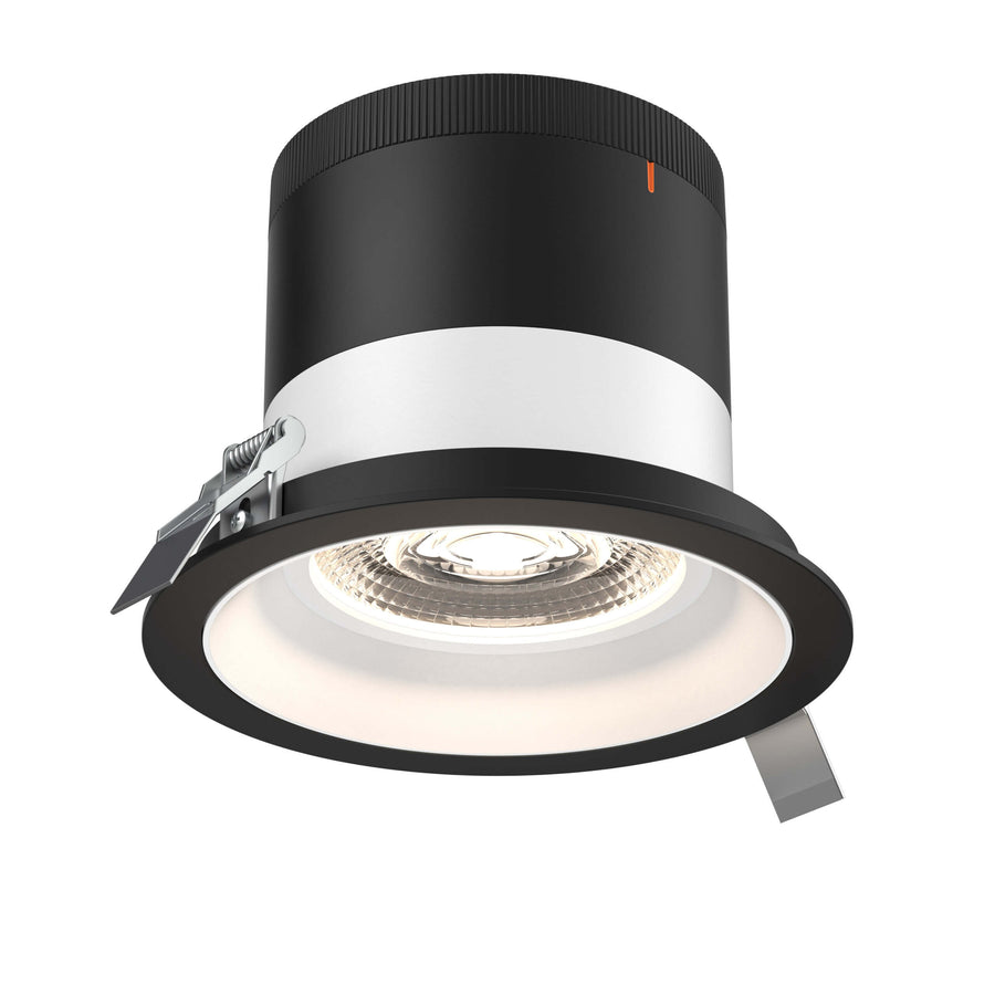 DALS Lighting - RC06-CC-60-RGWH-TBK - 6in Modular Downlight, 5CCT, 60 degree Beam Angle, Regressed, White, Black Trim