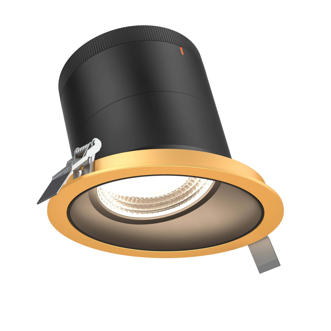 DALS Lighting - RC06-CC-60-SLBK-TGD - 6in Modular Downlight, 5CCT, 60 degree Beam Angle, Slope Ceiling, Black, Gold Trim