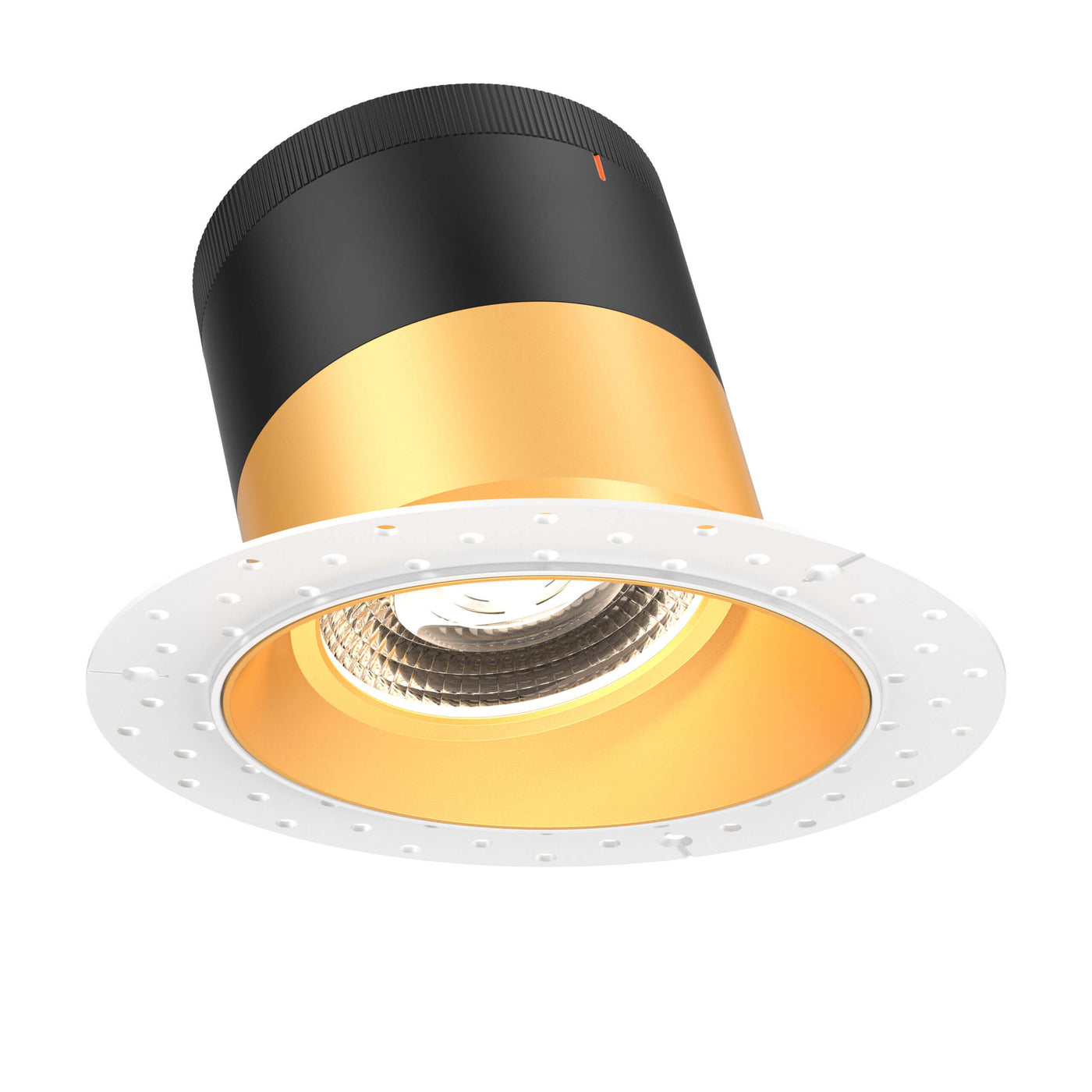 DALS Lighting - RC06-CC-60-SLGD-TL - 6in Modular Downlight, 5CCT, 60 degree Beam Angle, Slope Ceiling, Gold,Trimless