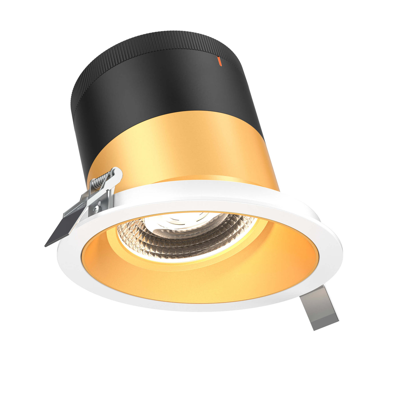 DALS Lighting - RC06-CC-60-SLGD-TWH - 6in Modular Downlight, 5CCT, 60 degree Beam Angle, Slope Ceiling, Gold, White Trim