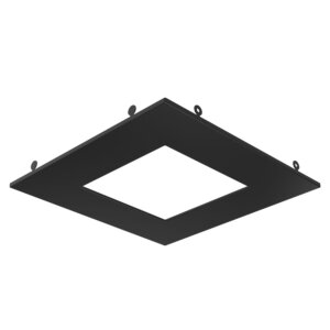 DALS Lighting - 6in Trim Square, Satin Nickel - SKU REC-TRIM6SQ-BK
