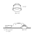 DALS Lighting - 4 Inch Round Indoor/Outdoor Regressed Gimbal Down Light - SKU RGM4-CC-BK