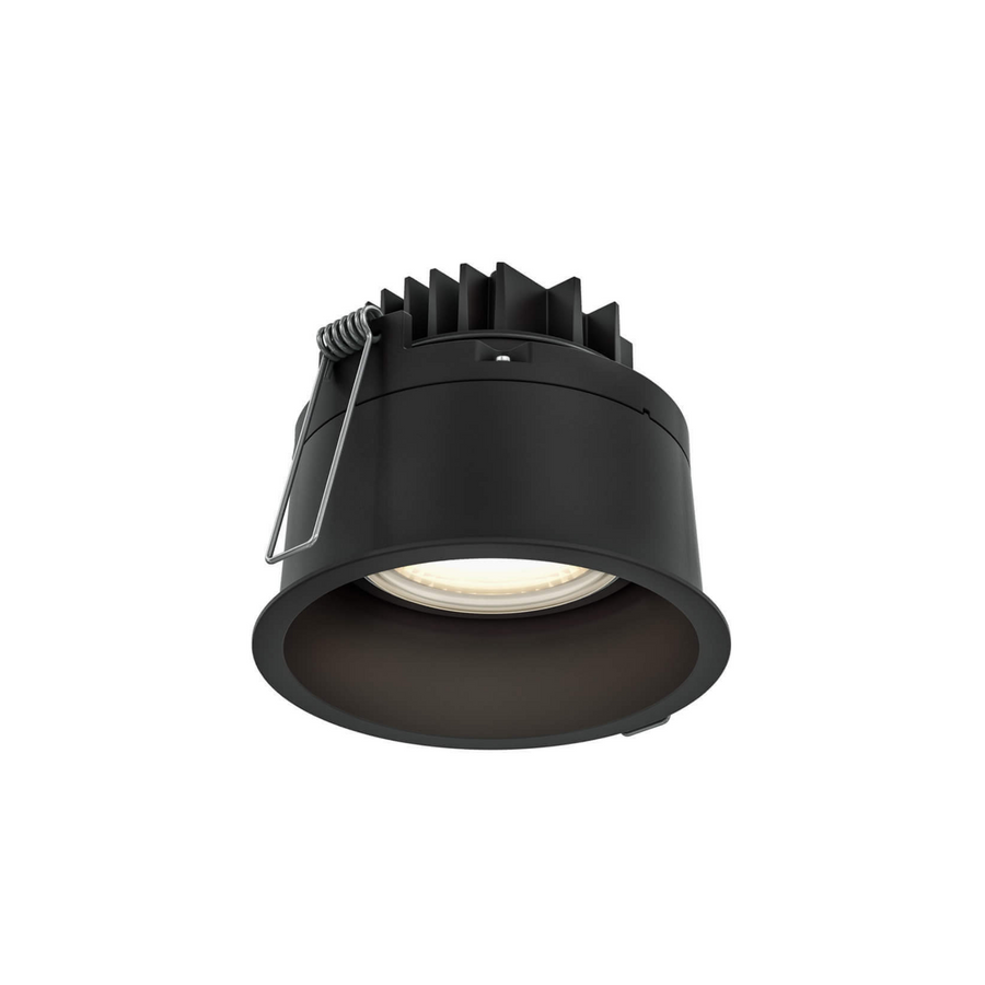 DALS Lighting - 4 Inch Round Indoor/Outdoor Regressed Gimbal Down Light - universal 120V-347V, 0-10V dimming - SKU RGM4-CC-V-BK
