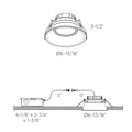 DALS Lighting - 6 Inch Round Indoor/Outdoor Regressed Gimbal Down Light - SKU RGM6-CC-WH