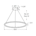 DALS Lighting - 24in Circle pendant, 5CCT - SKU RGPD24-CC-WH