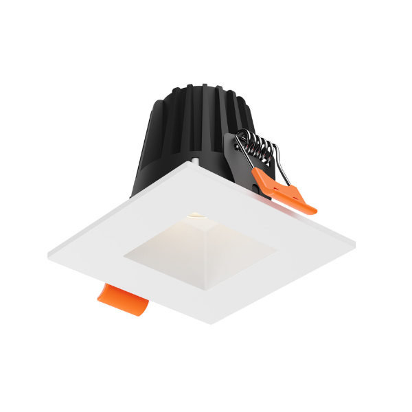 DALS Lighting - 2" Square Regressed Downlight, 5CCT & Dim-To-Warm - White - SKU RGR2SQ-CDW-WH