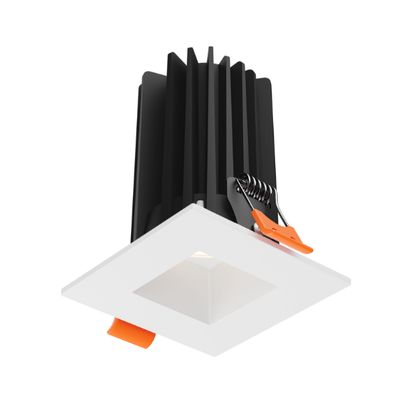DALS Lighting - 2in Square High power regressed downlight, CCT, Universal driver - White - SKU RGR2SQHP-CC-UNV-WH