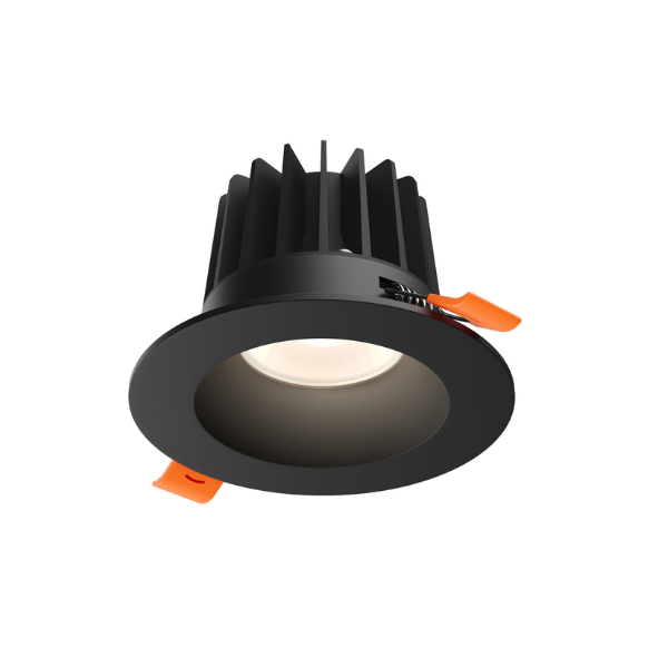 DALS Lighting - 4" Regressed Downlight, 5CCT & Dim-To-Warm - Black - SKU RGR4-CDW-BK