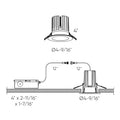 DALS Lighting - 4in High power regressed recessed round smooth baffle, CCT - SKU RGR4HP-CC-BK