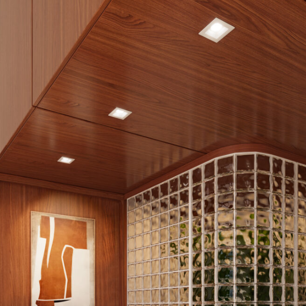 DALS Lighting - 4" Square Regressed Downlight, 5CCT & Dim-To-Warm - Black - SKU RGR4SQ-CDW-BK