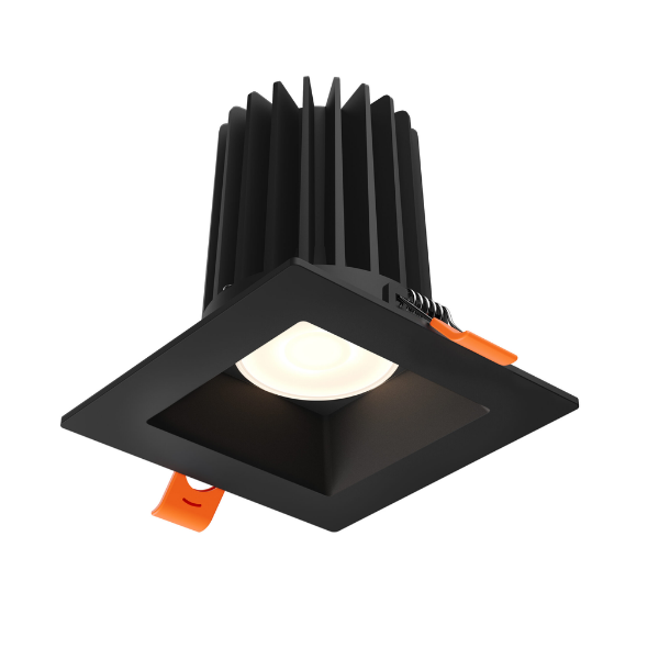 DALS Lighting - 4in Square High power regressed downlight, CCT, Universal driver - Black - SKU RGR4SQHP-CC-UNV-BK