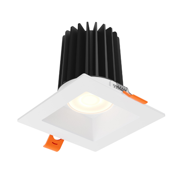 DALS Lighting - 4in Square High power regressed downlight, CCT, Universal driver - White - SKU RGR4SQHP-CC-UNV-WH
