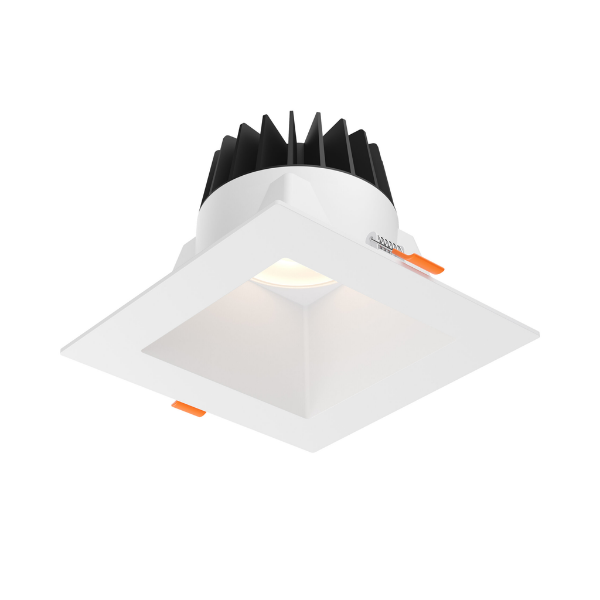DALS Lighting - 6" Square Regressed Downlight, 5CCT & Dim-To-Warm - White - SKU RGR6SQ-CDW-WH