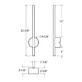 DALS Lighting - 24'' Indirect linear wall sconce - SKU RWS24-CC-BK