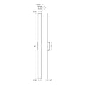 DALS Lighting - Slim decorative Outdoor modern wall sconce 5CCT - SKU SWS60-CC-BK