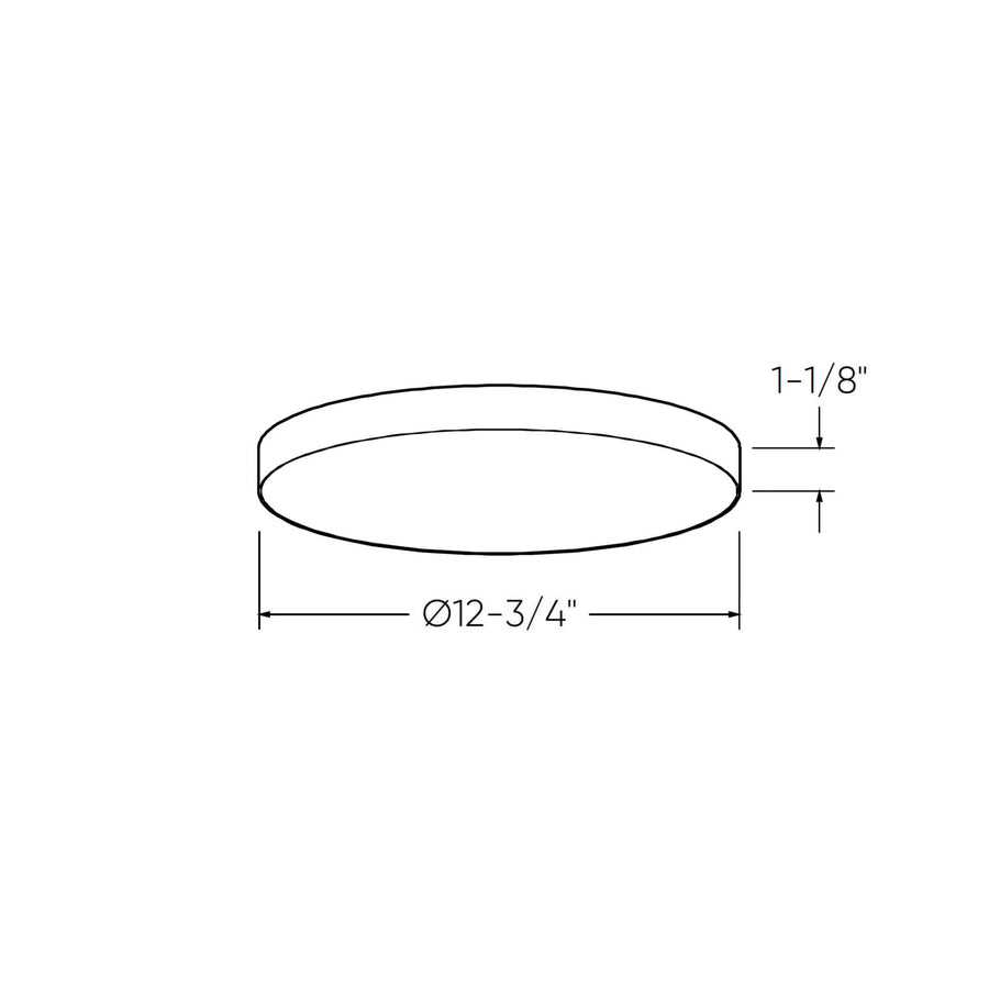 DALS Lighting - 12" Trimless Flush Mount - SKU TLFM12-CC-WH