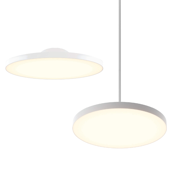 DALS Lighting - 21in trimless 2in1 with stems, 5CCT, 120-347v, 0-10v/Triac - White - SKU TLPF21-CC-UNV-WH