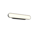 DALS Lighting - 24in Vanity oblong adjustable on Octo Jbox - SKU VAO24-CC-BK