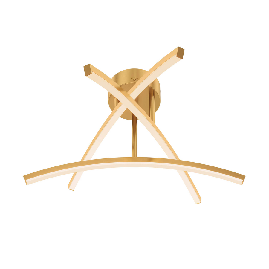 DALS Lighting - 3 Curved Branch Flush Mount - SKU W3FM-CC-GD