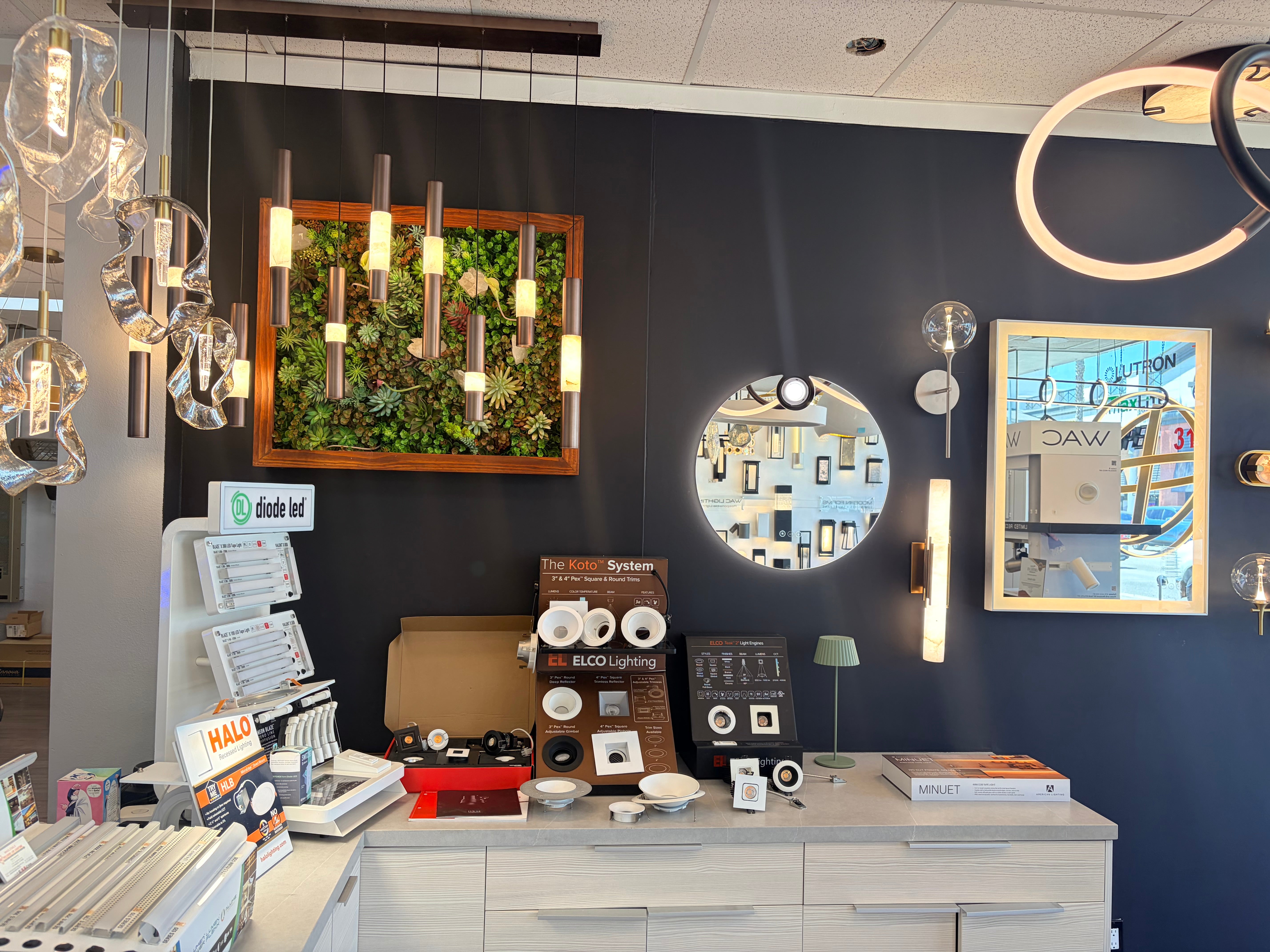 Wilshire LED Lighting showroom lighting display in Los Angeles 3